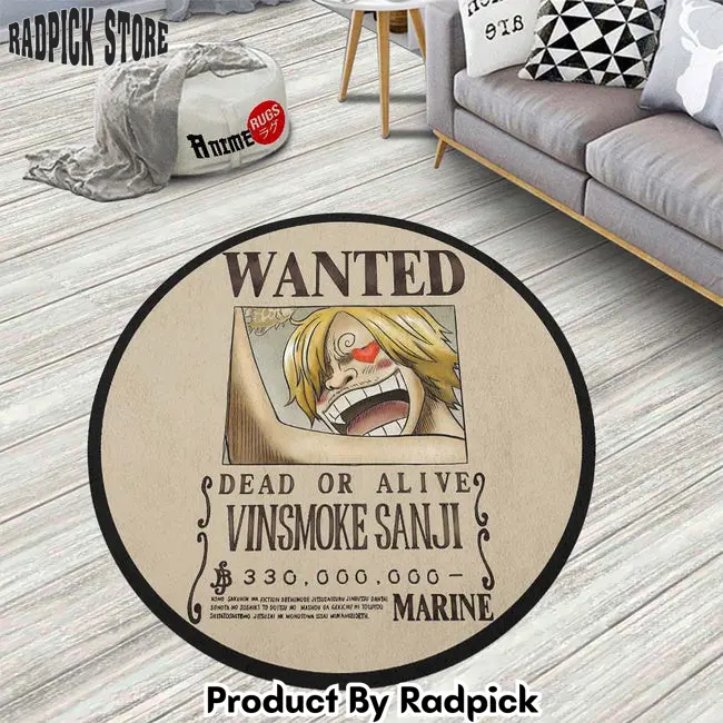 Sanji round rug custom one piece anime circle carpet  rp5959997